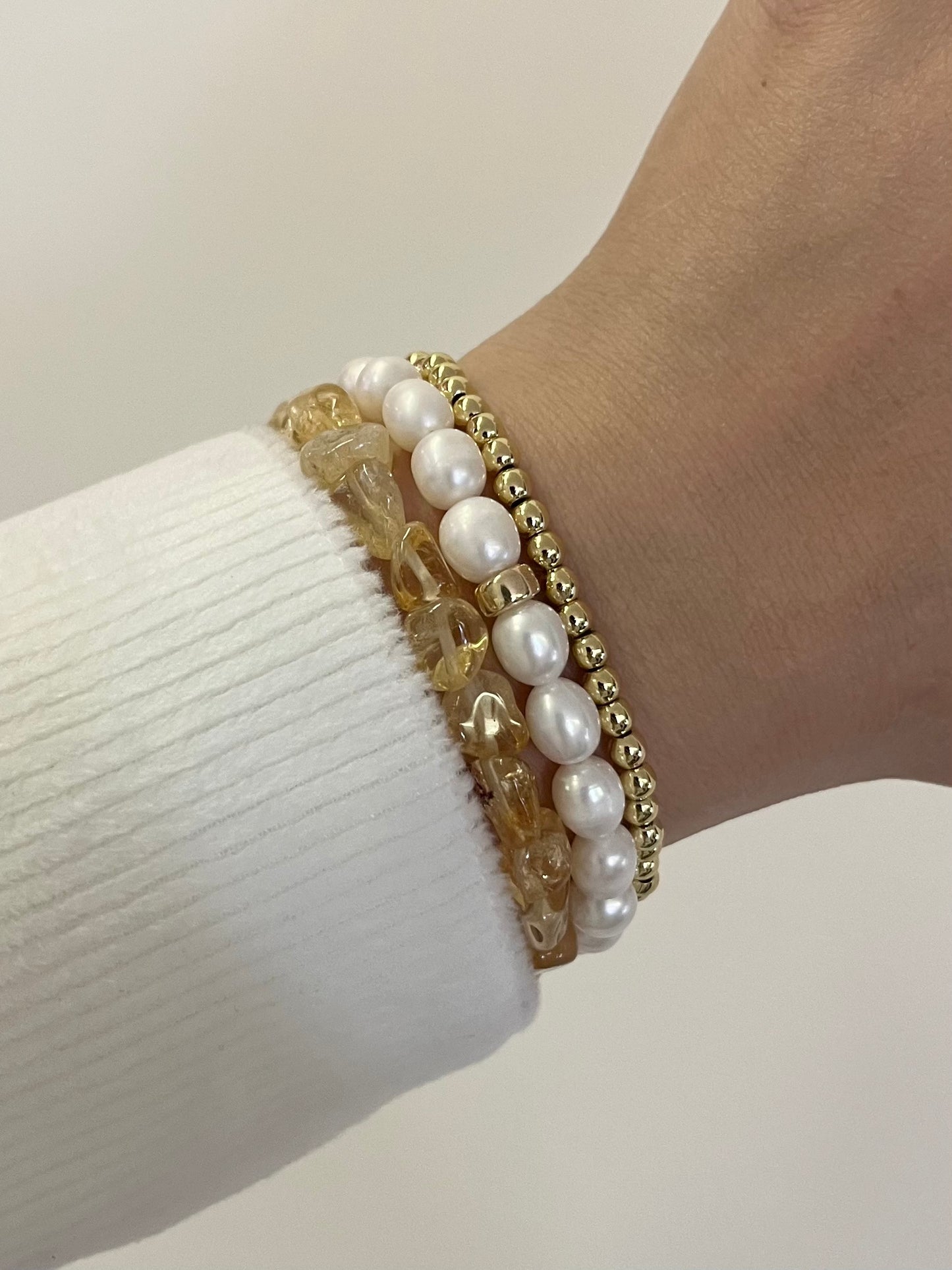 Golden Hour Trio, Set of 3 Bracelet Stack