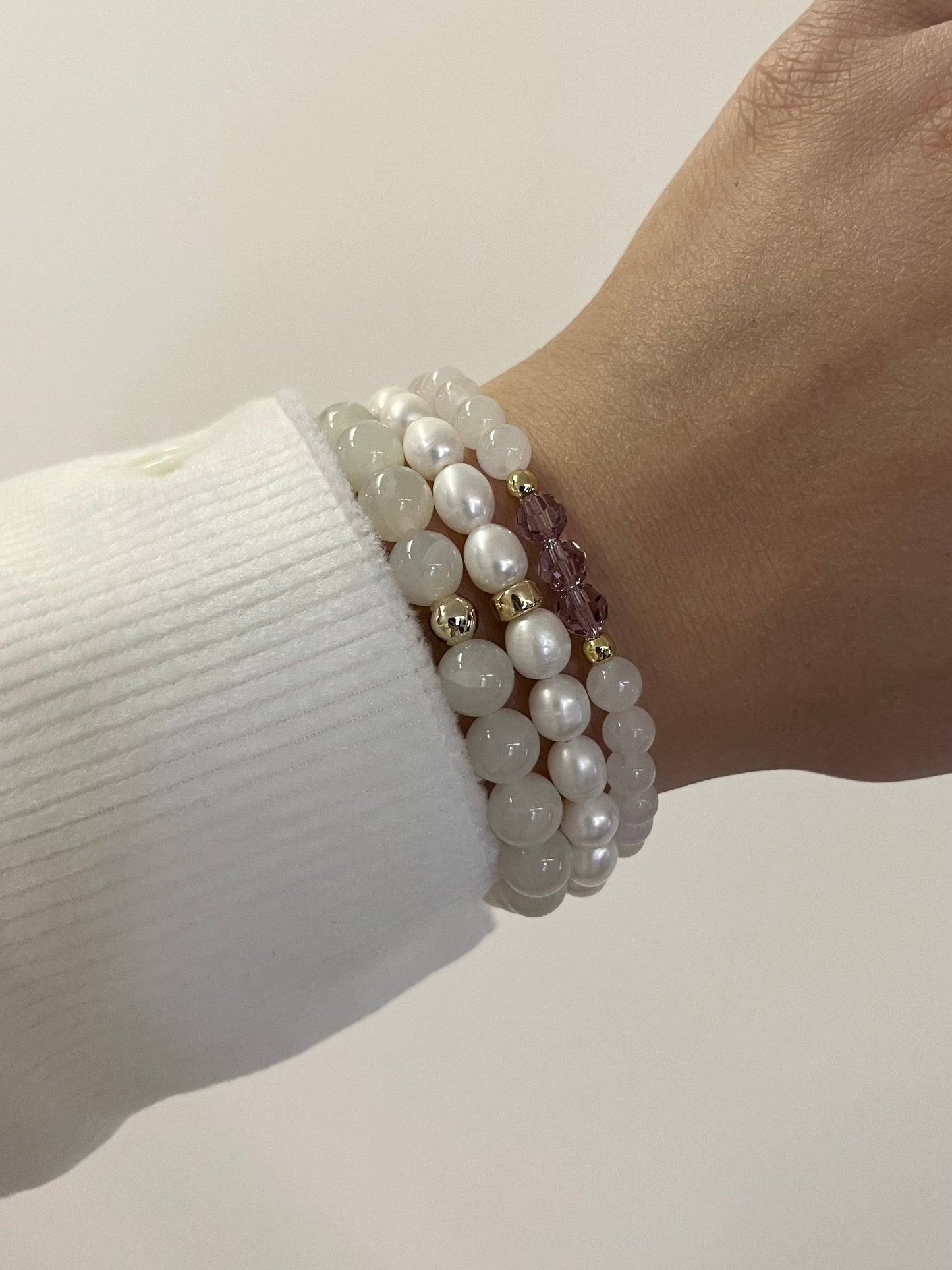 Set of 3 June Birthstone Bracelets