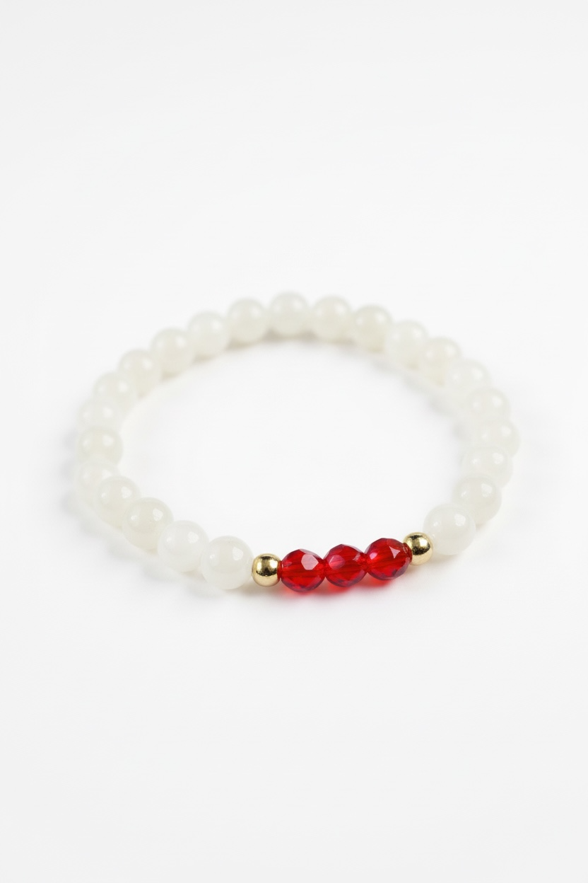 July Light Siam Swarovski Birth Month Bracelet
