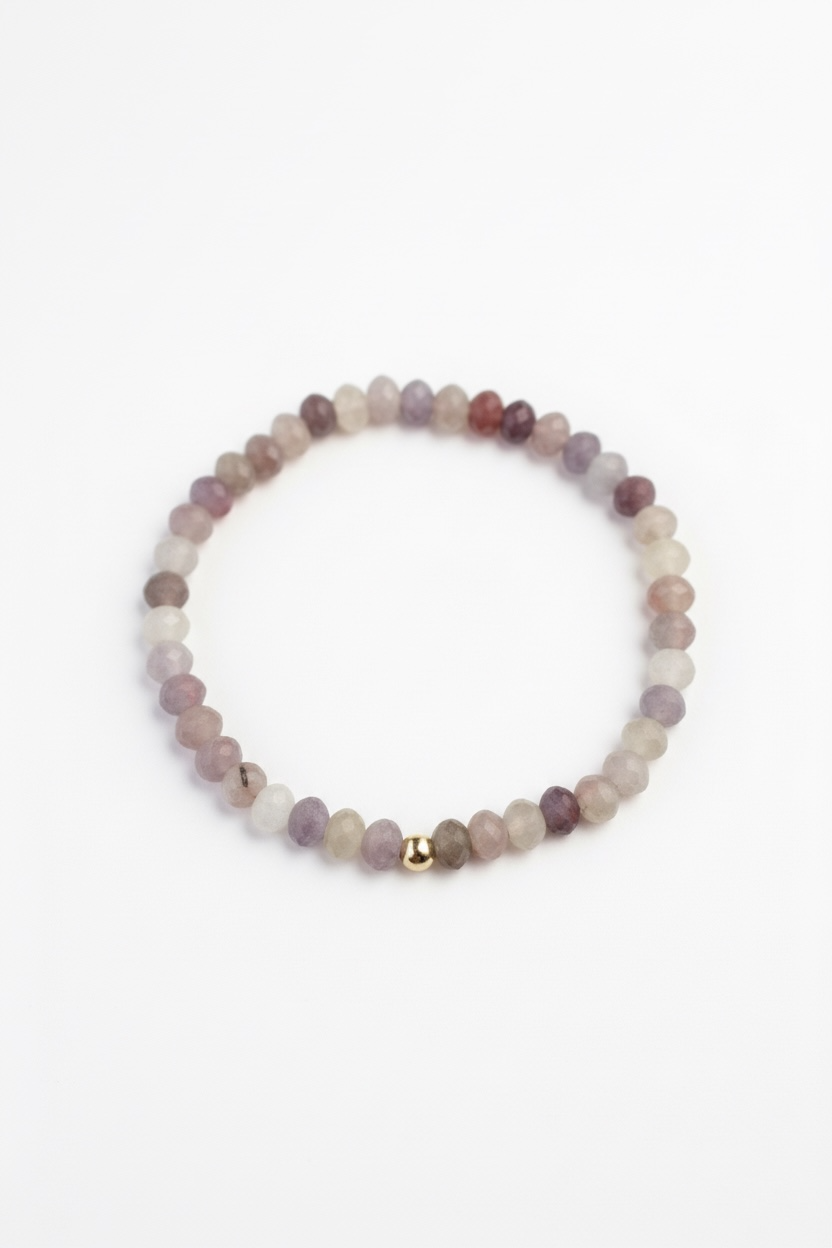 Gold + Faceted Purple Tourmaline Bracelet