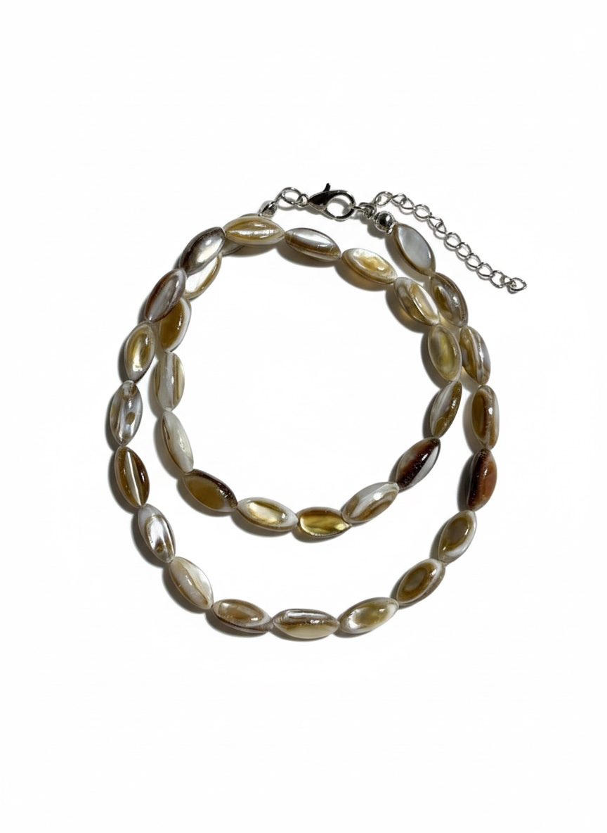 Natural Shell Rice Choker Necklace