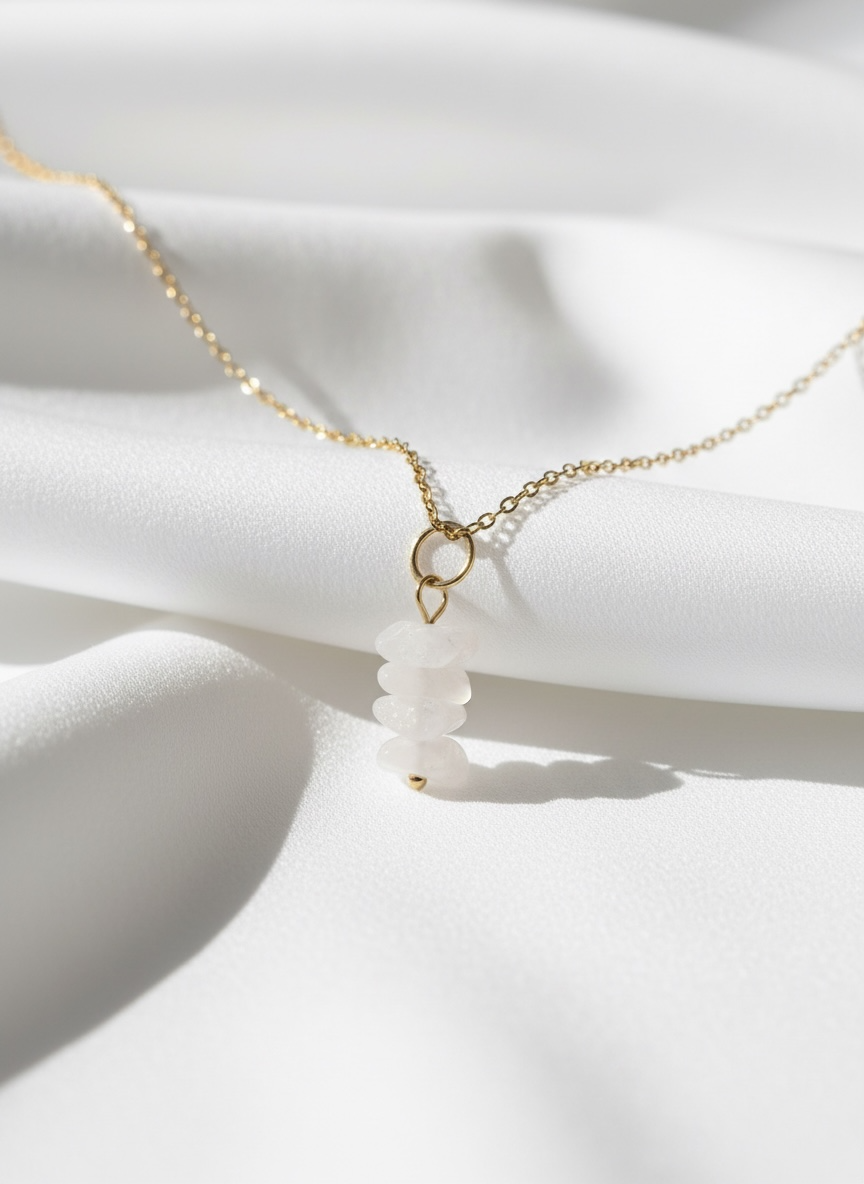 Stacked White Jade Necklace