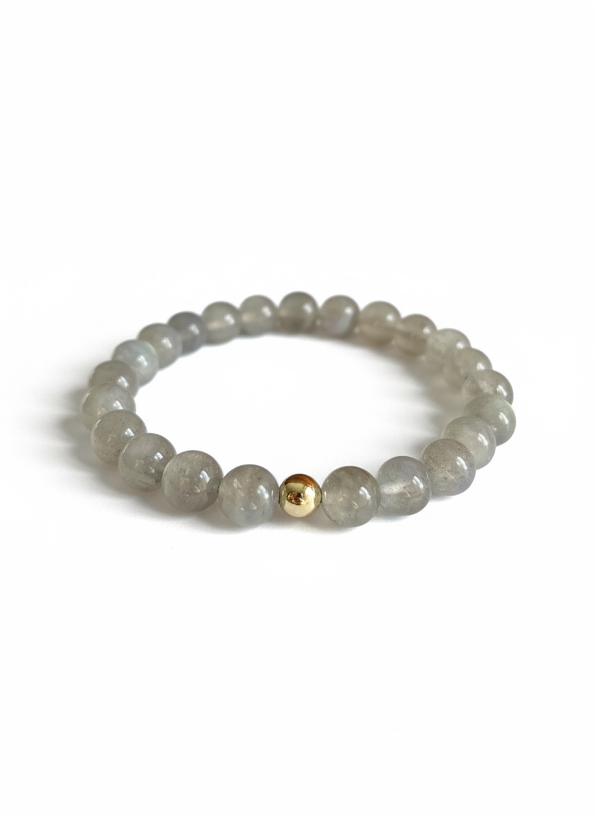 Gold + Labradorite Stretch Bracelet