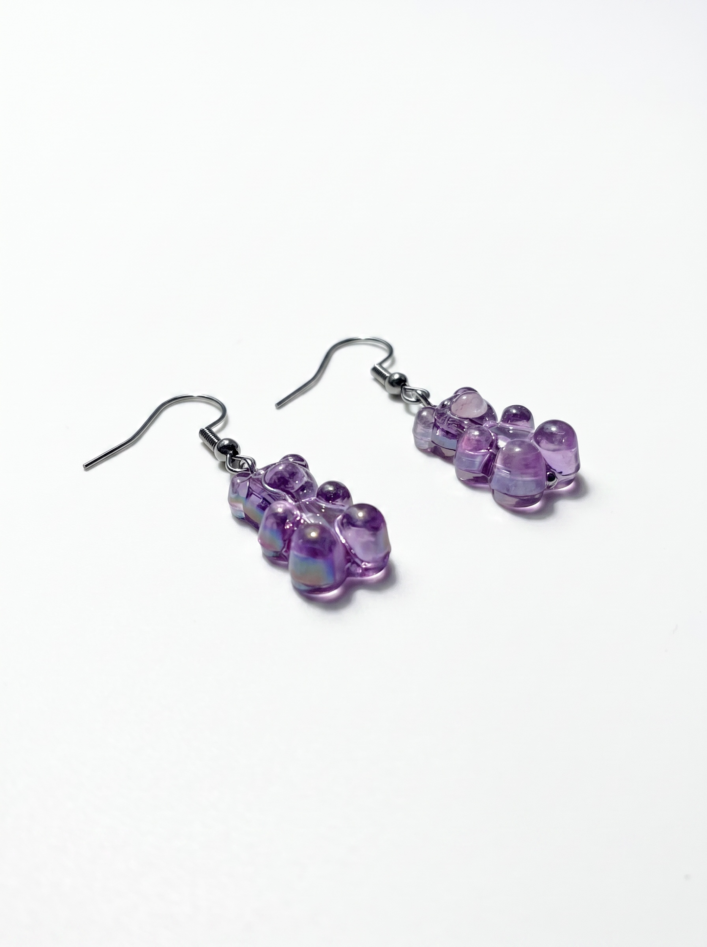 Purple Gummy Bear Earrings