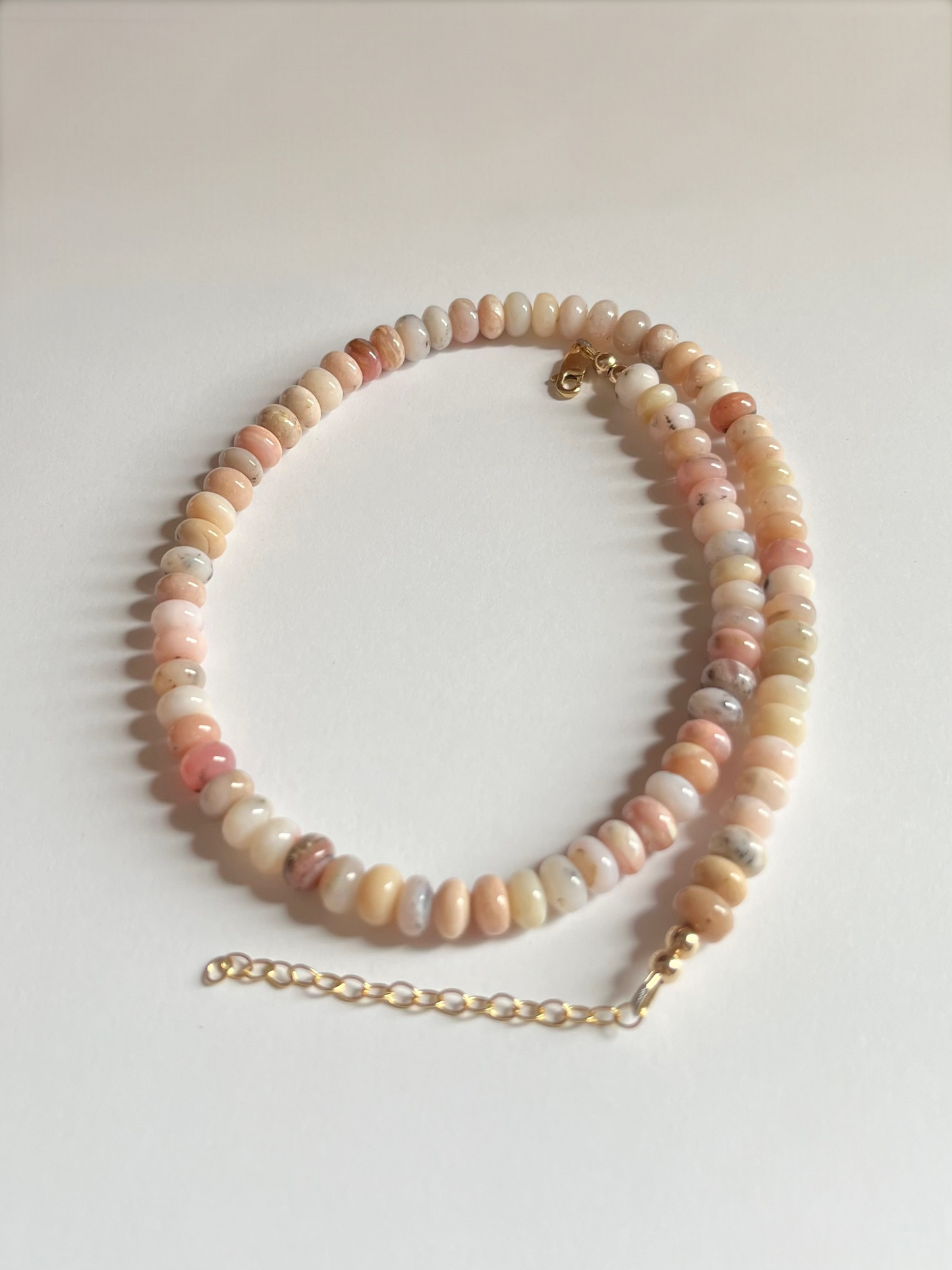 Chunky Beaded Pink Opal Necklace