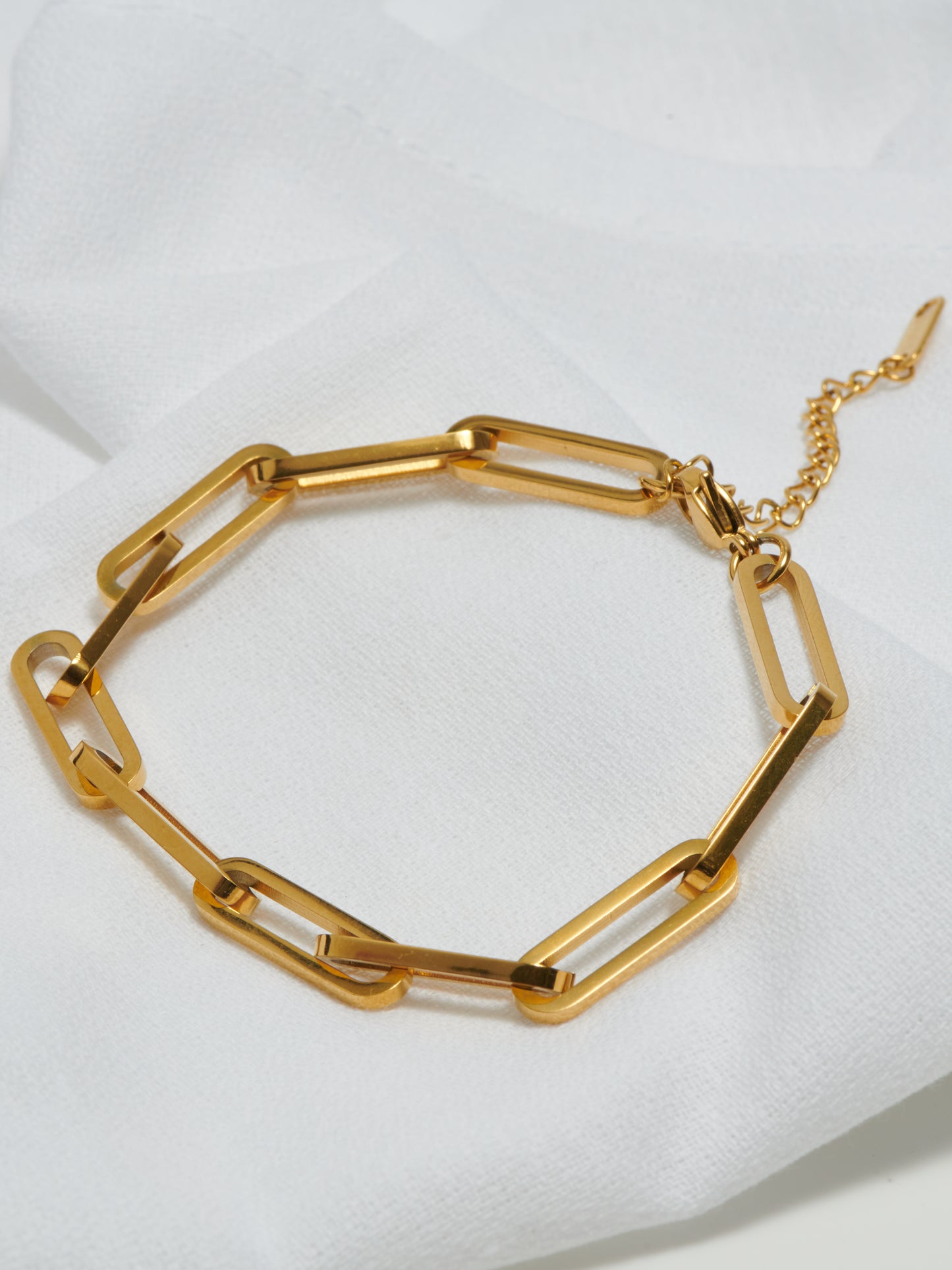 Gold Paperclip Bracelet