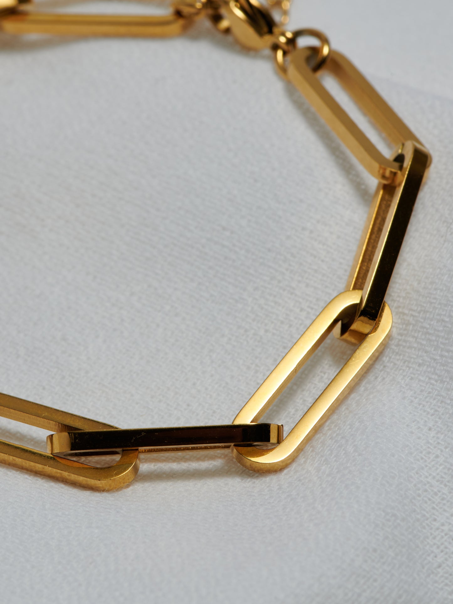 Gold Paperclip Bracelet