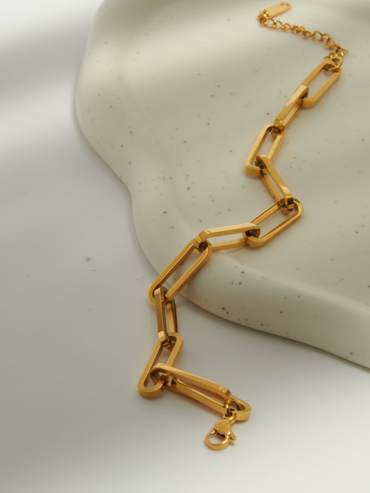 Gold Paperclip Bracelet