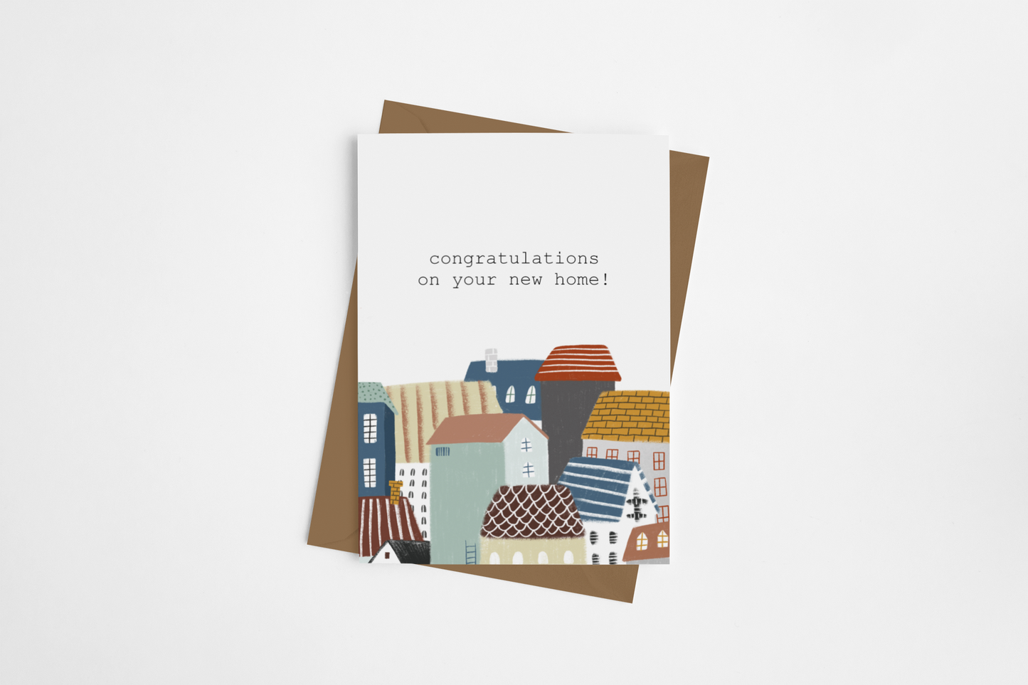 New home. House warming card. Greeting card. Congrats. Congratulations.