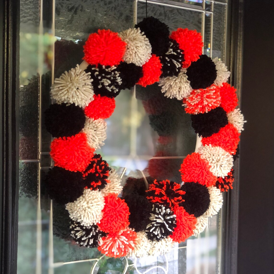 Halloween Pompom Wreath
