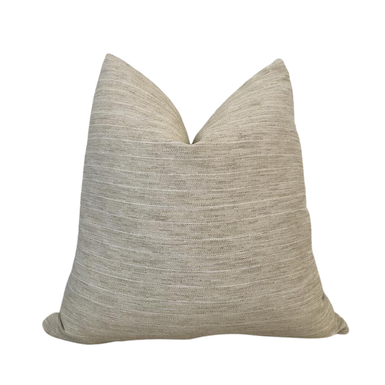 White Stripes Linen Pillow