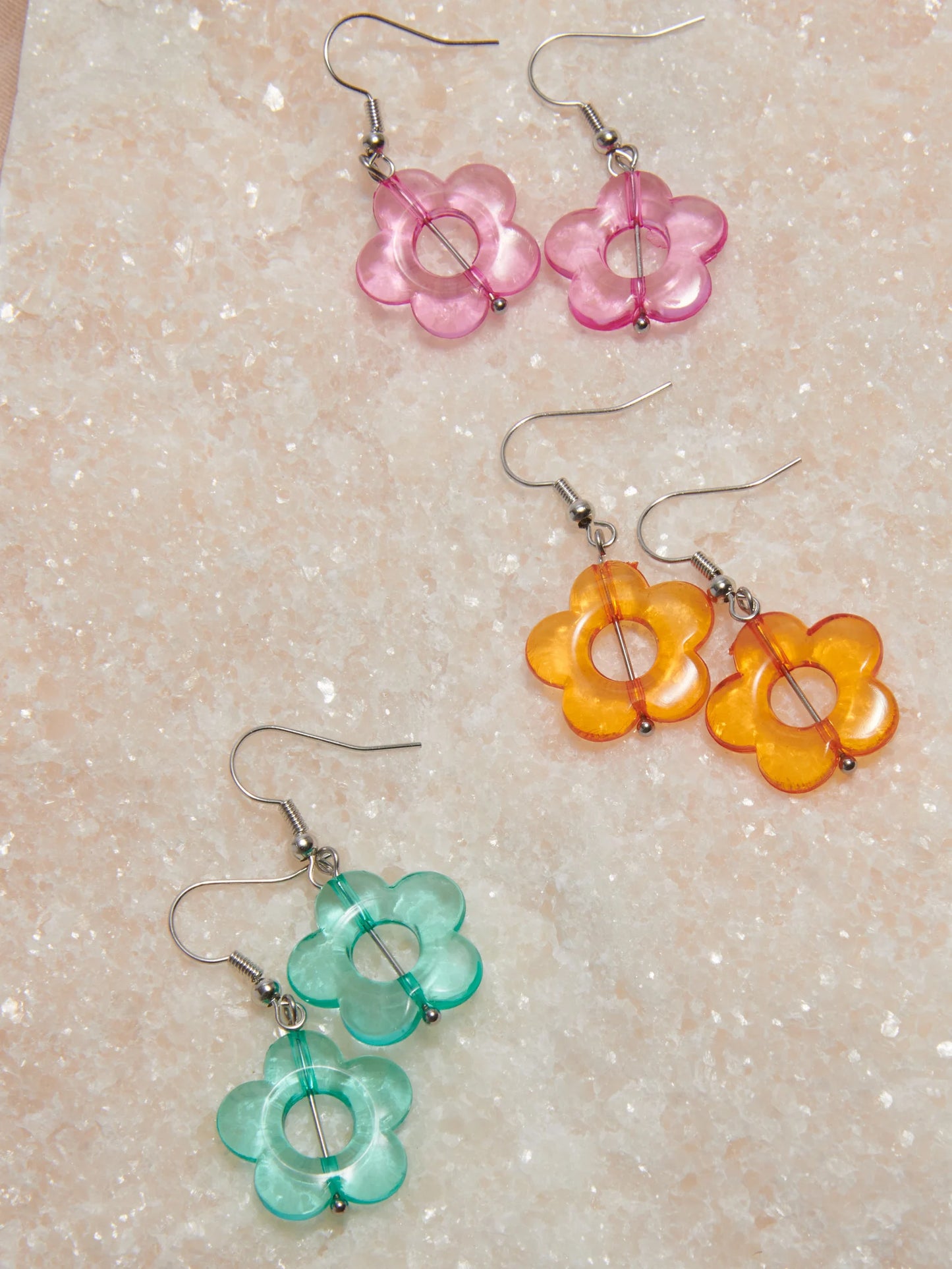 Daisy Earrings in Purple Lavender