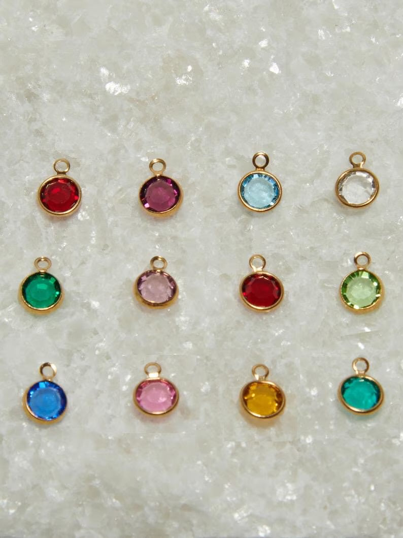 Personalized Birth Charm Pair Necklace