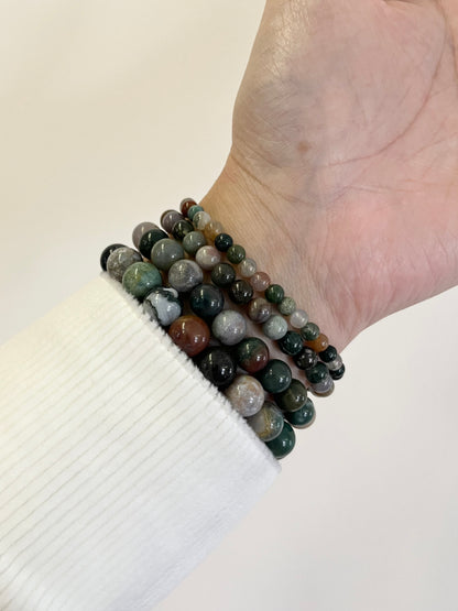 Fancy Jasper with Gold Stretch Bracelet