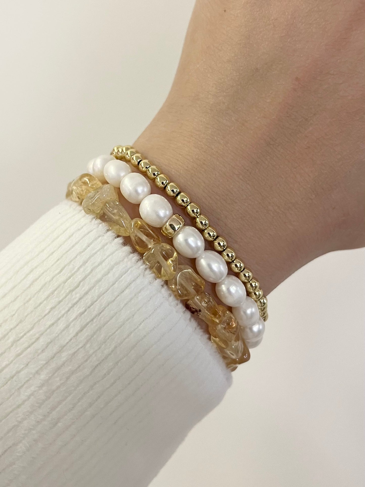 Golden Hour Trio, Set of 3 Bracelet Stack