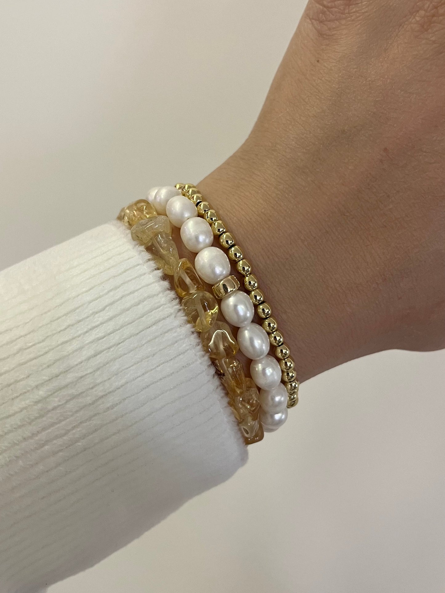 Golden Hour Trio, Set of 3 Bracelet Stack
