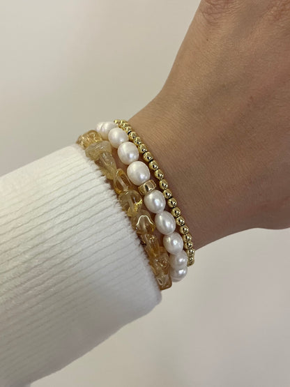 Golden Hour Trio, Set of 3 Bracelet Stack