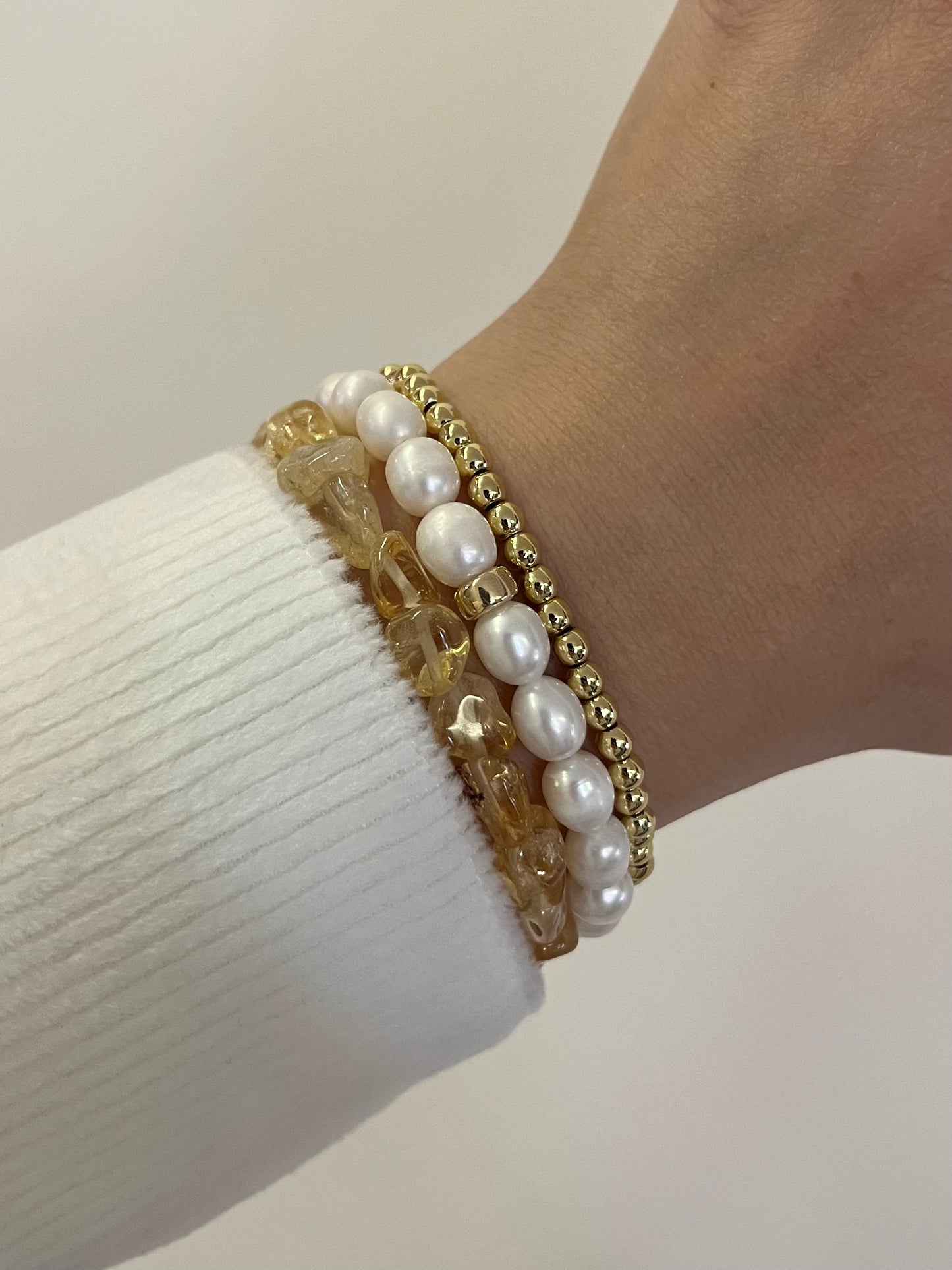 Golden Hour Trio, Set of 3 Bracelet Stack