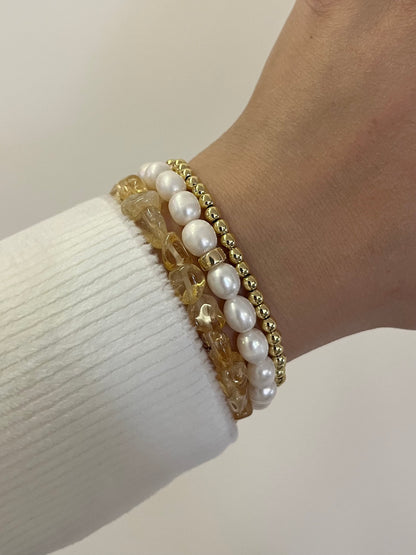 Golden Hour Trio, Set of 3 Bracelet Stack