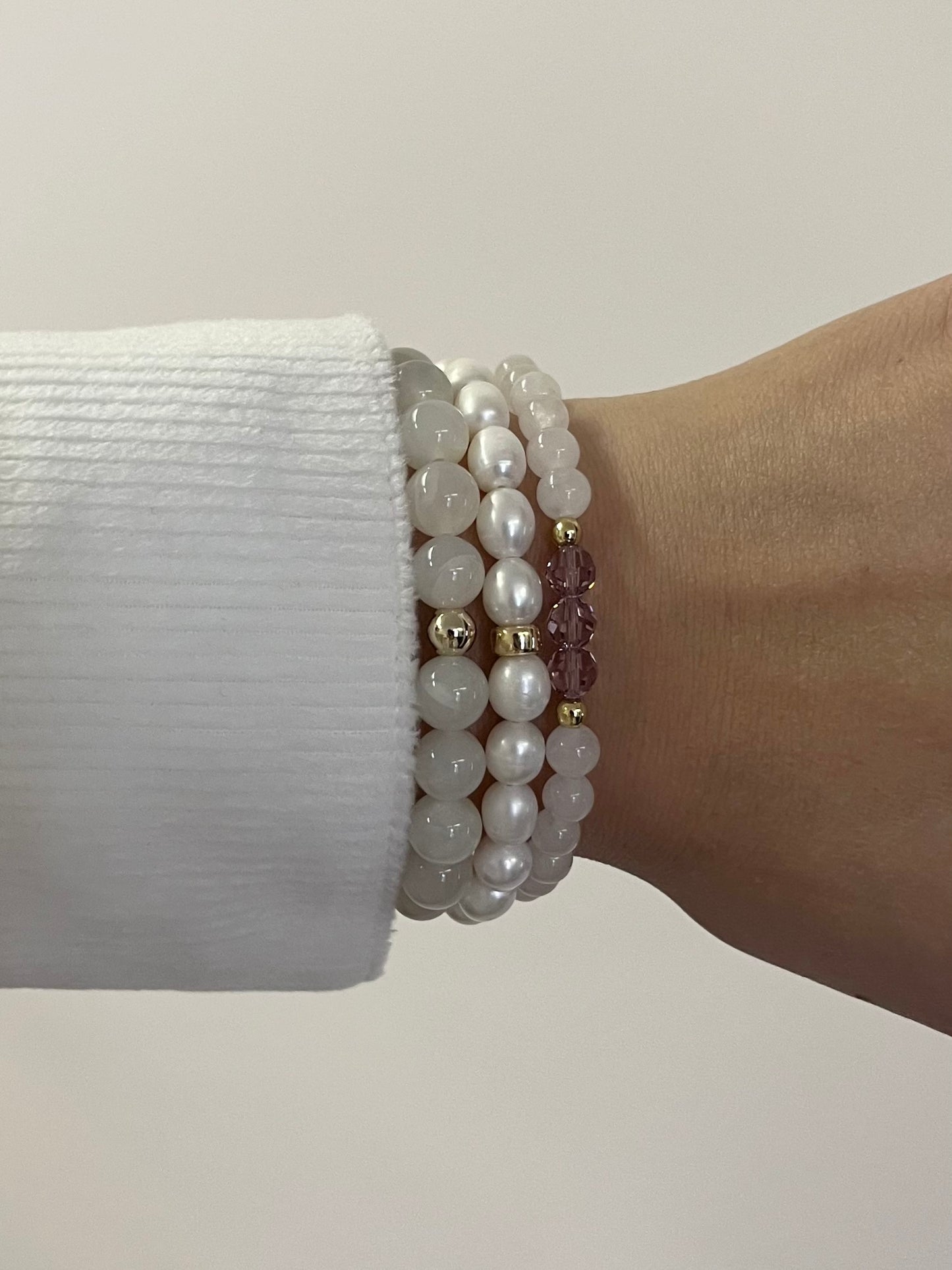 Set of 3 June Birthstone Bracelets