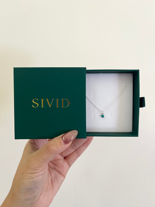 May - Emerald, Swarovski Birth Month Necklace