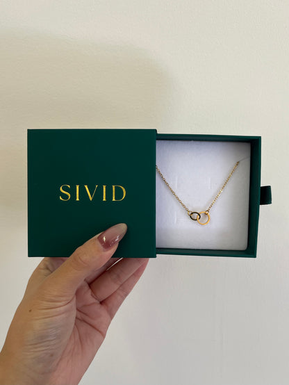Gold Interlocking Rings Necklace