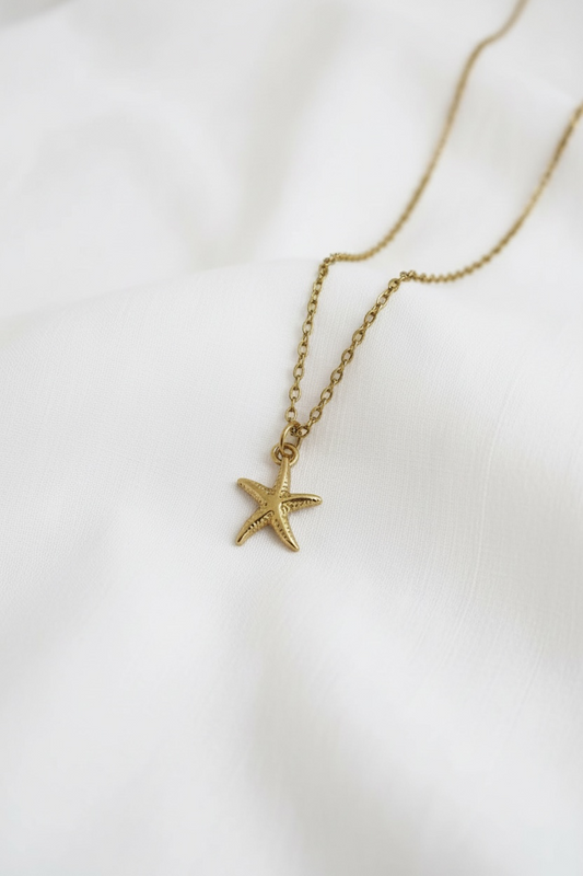 Gold Starfish Necklace
