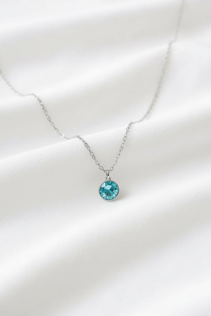 March - Amethyst, Swarovski Birth Month Necklace