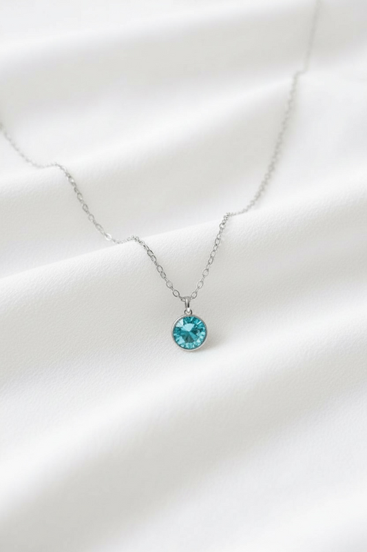 March - Amethyst, Swarovski Birth Month Necklace