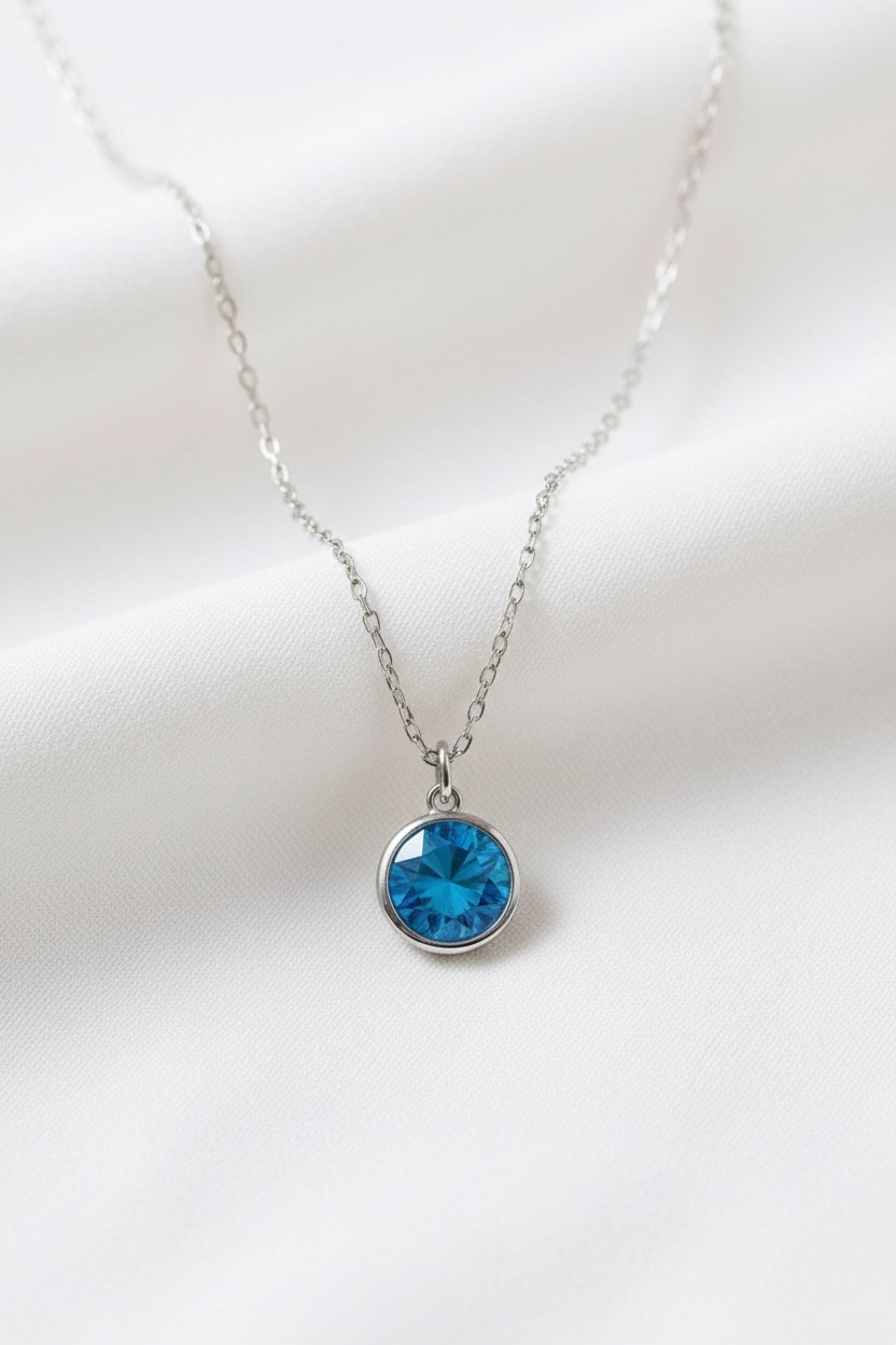 September - Sapphire, Swarovski Birth Month Necklace