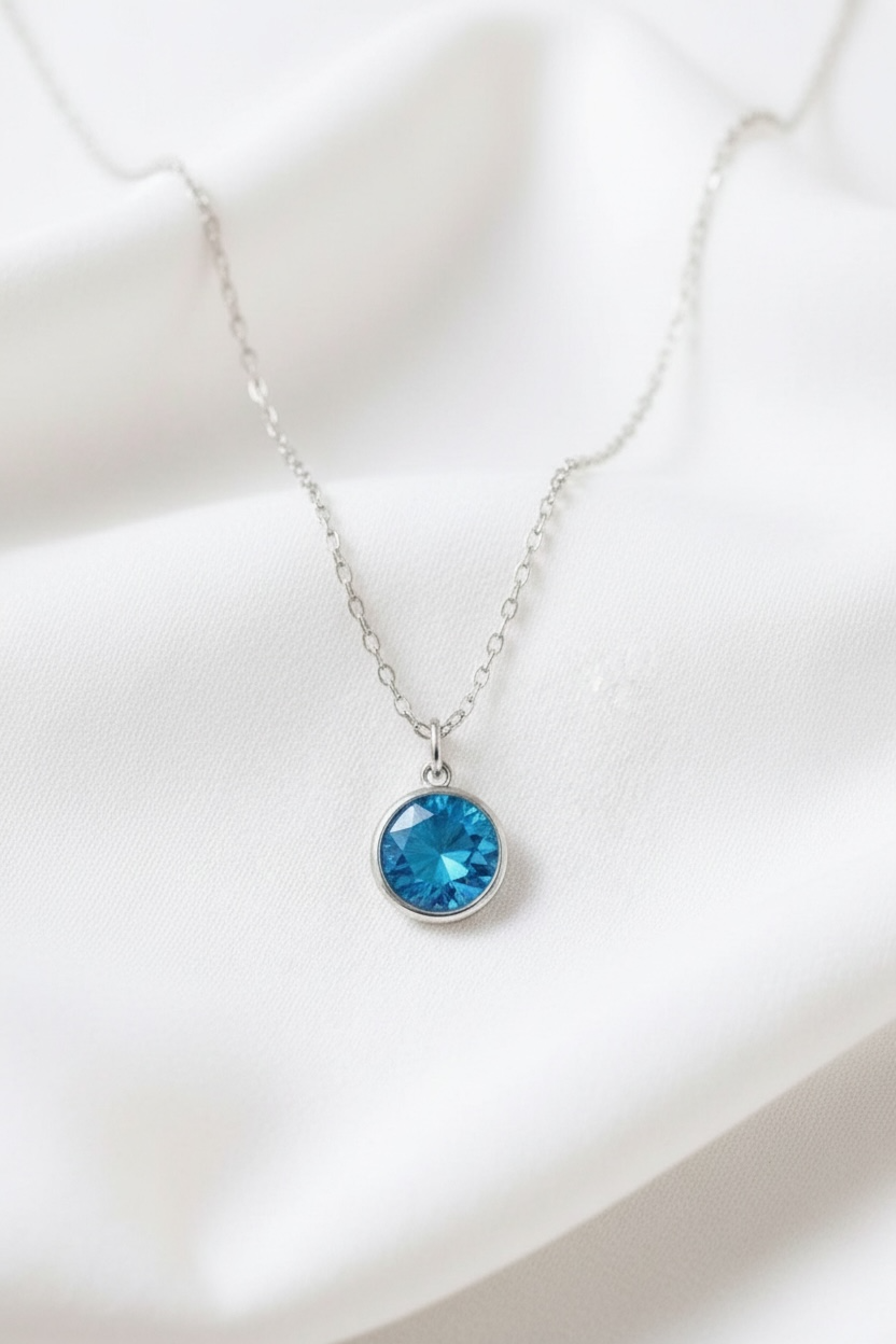 September - Sapphire, Swarovski Birth Month Necklace