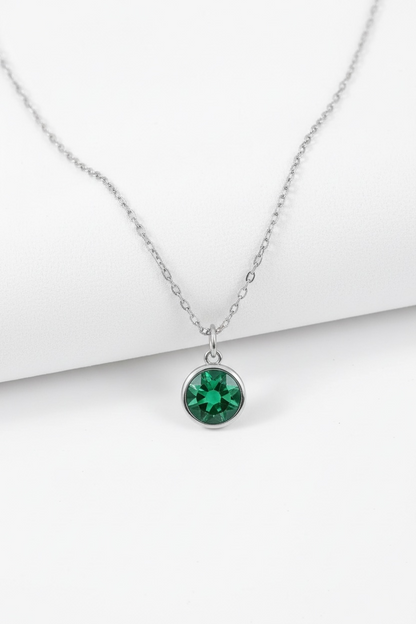 May - Emerald, Swarovski Birth Month Necklace