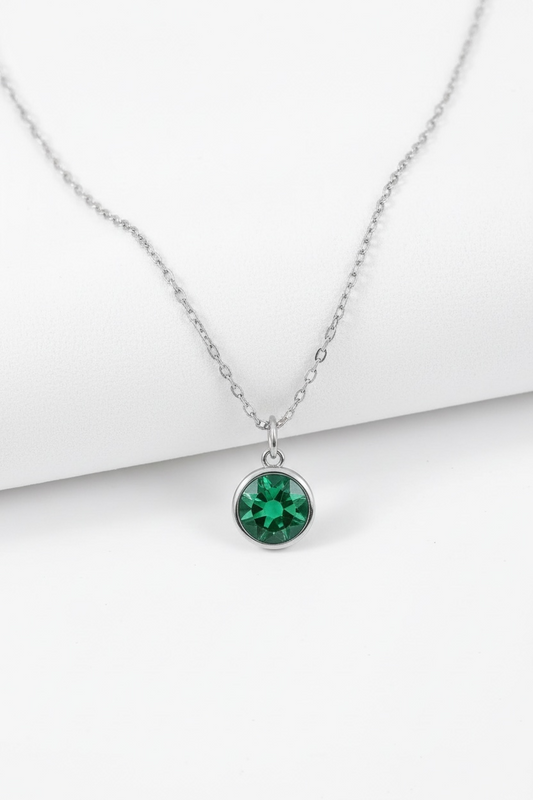May - Emerald, Swarovski Birth Month Necklace