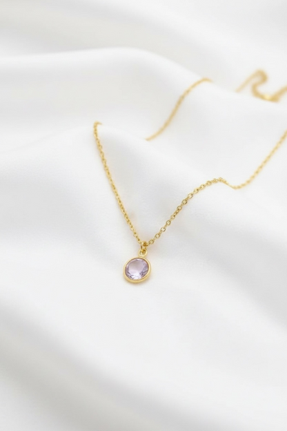 June - Light Amethyst, Swarovski Birth Month Necklace