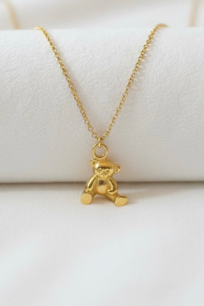 Gold Vermeil Teddy Bear Necklace