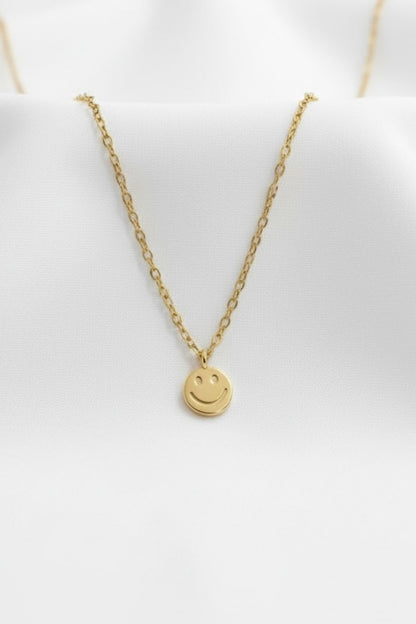 Gold Smiley Face Necklace