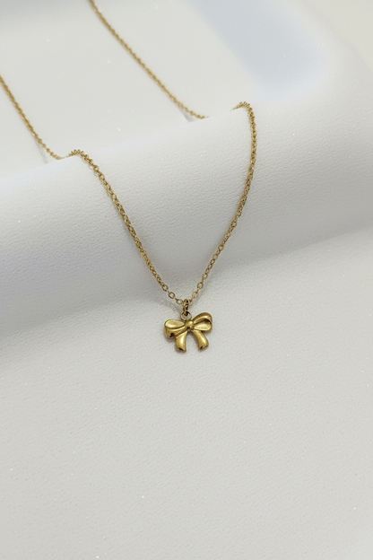 Gold Bow Necklace