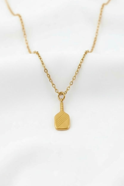 Gold Pickleball Necklace