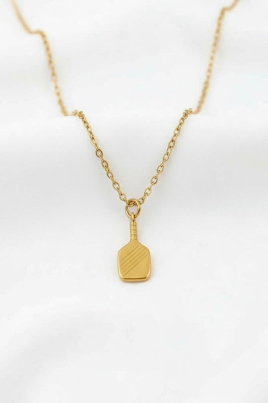 Gold Pickleball Necklace