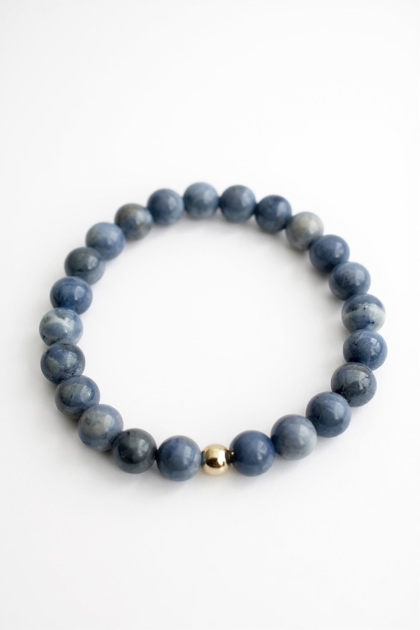 Gold + Sodalite Stretch Bracelet