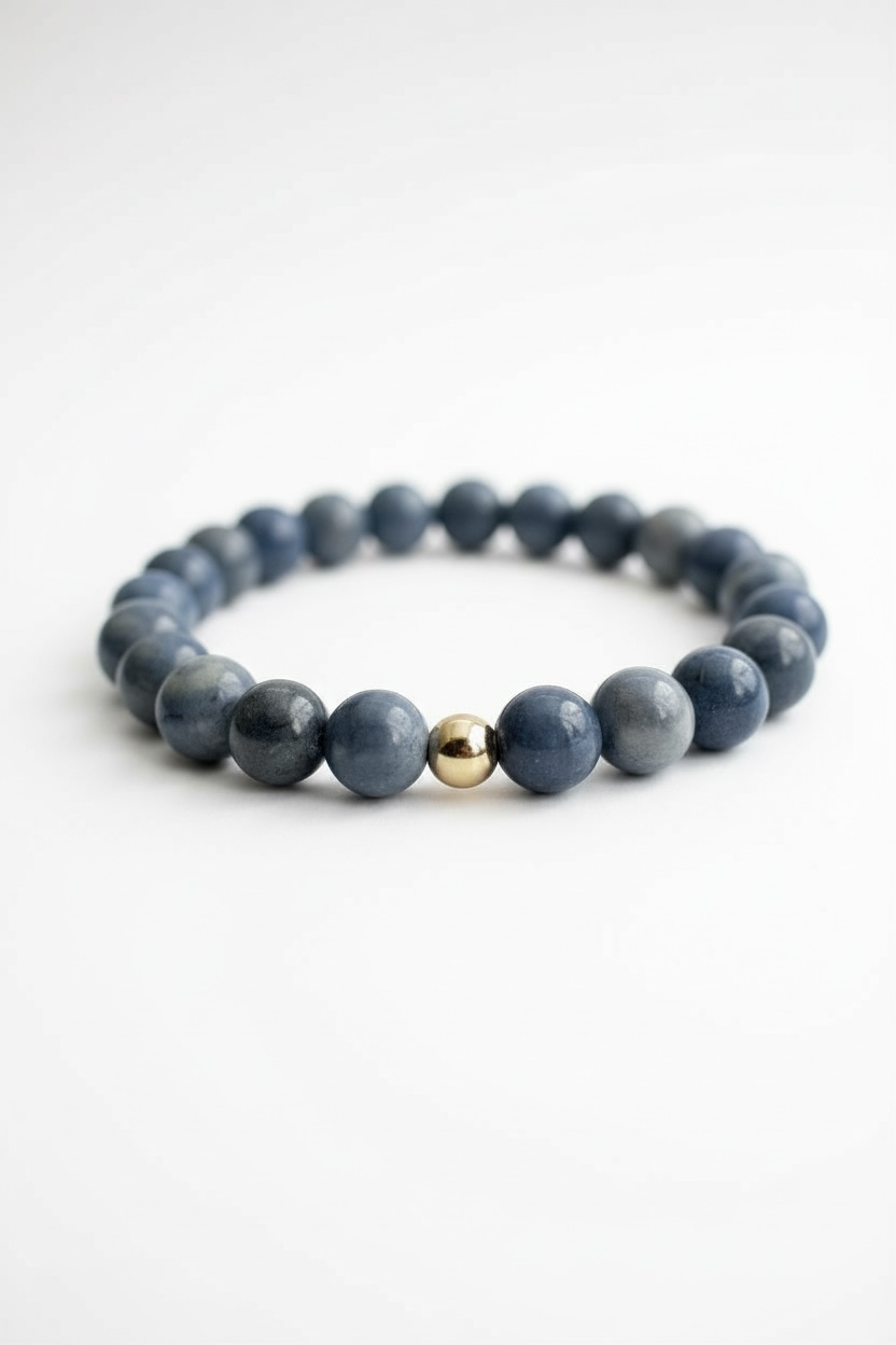 Gold + Sodalite Stretch Bracelet