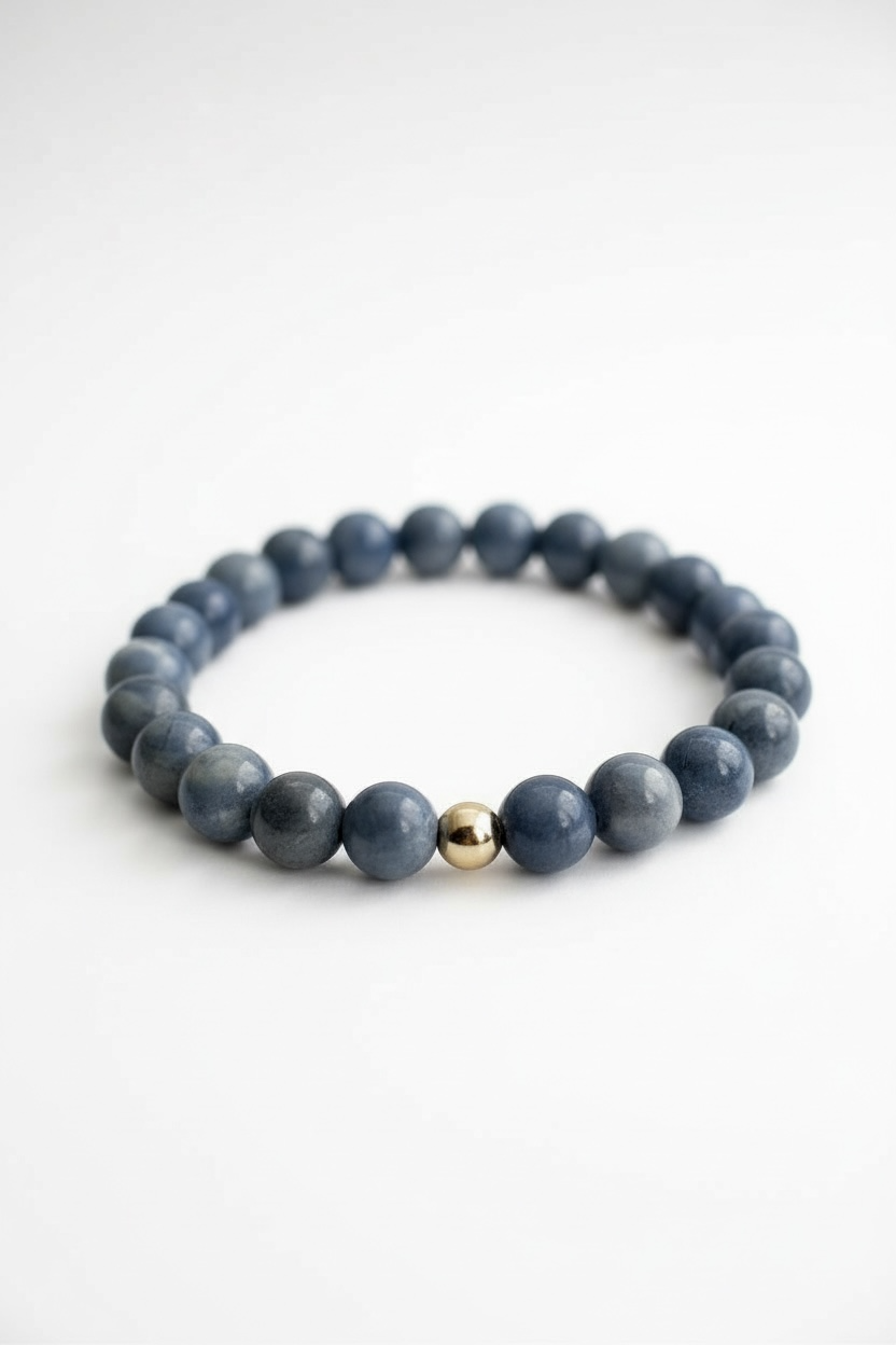 Gold + Sodalite Stretch Bracelet