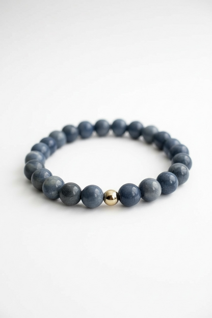 Gold + Sodalite Stretch Bracelet