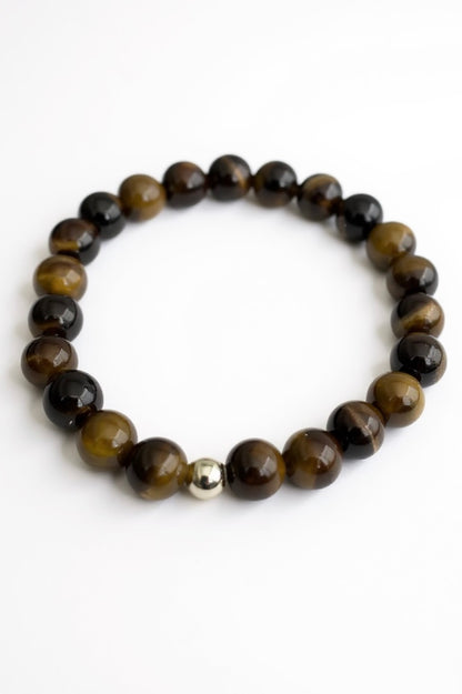 Gold + Tiger’s Eye Stretch Bracelet