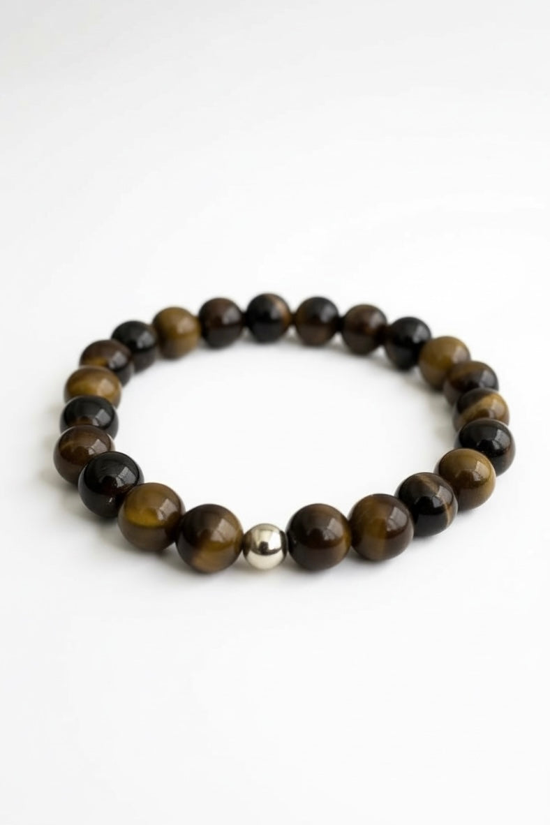 Gold + Tiger’s Eye Stretch Bracelet