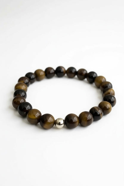 Gold + Tiger’s Eye Stretch Bracelet