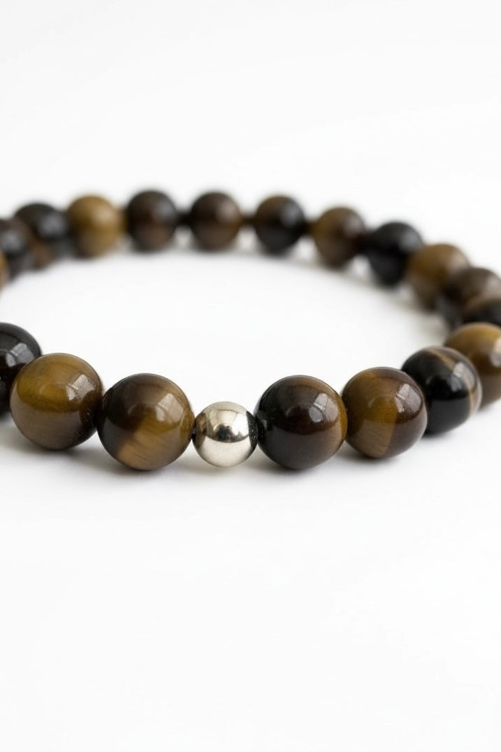 Gold + Tiger’s Eye Stretch Bracelet