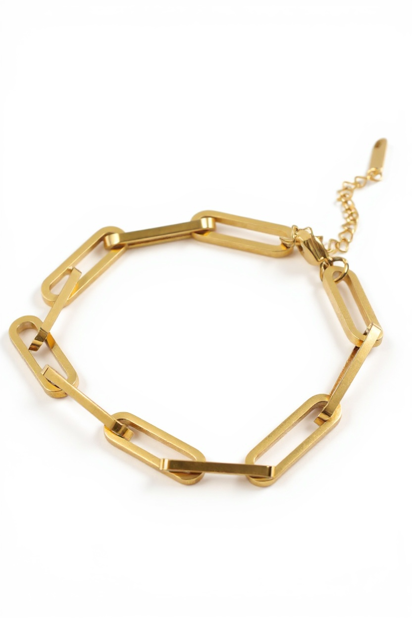 Gold Paperclip Bracelet