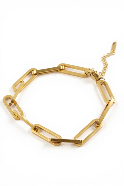 Gold Paperclip Bracelet