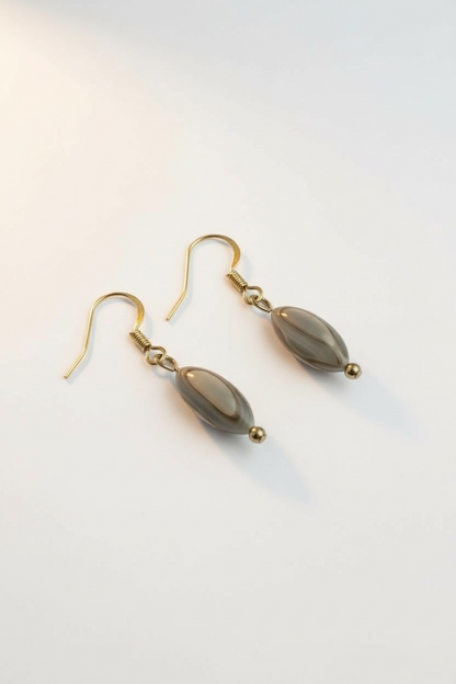 Shell Rice Fish Hook Earrings